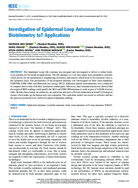 (PDF) Investigation of Epidermal Loop Antennas for Biotelemetry IoT ...