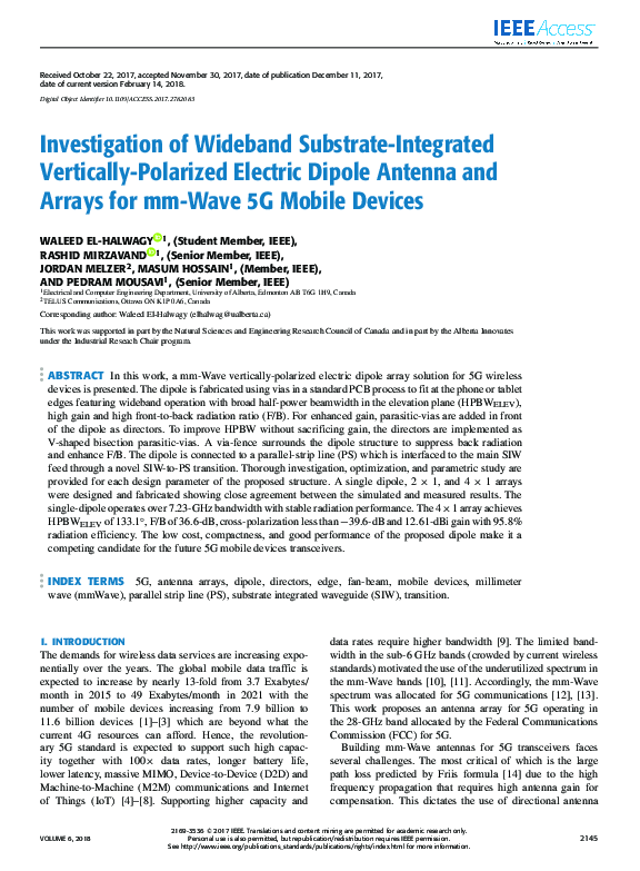 (PDF) Investigation of Wideband Substrate-Integrated Vertically ...