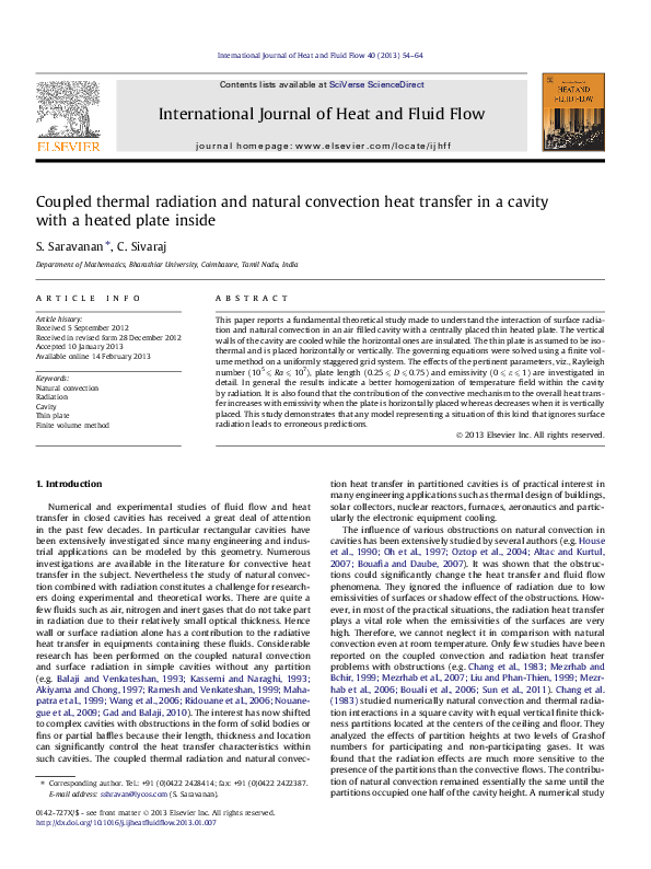 (PDF) Coupled thermal radiation and natural convection heat transfer in ...