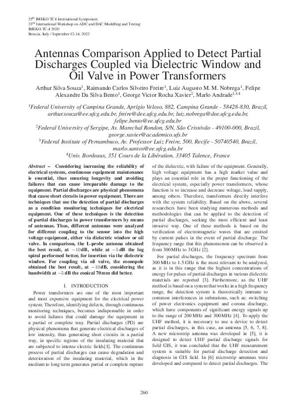 (PDF) Antennas Comparison Applied to Detect Partial Discharges Coupled ...