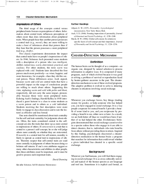 (PDF) Cheater-Detection Mechanism