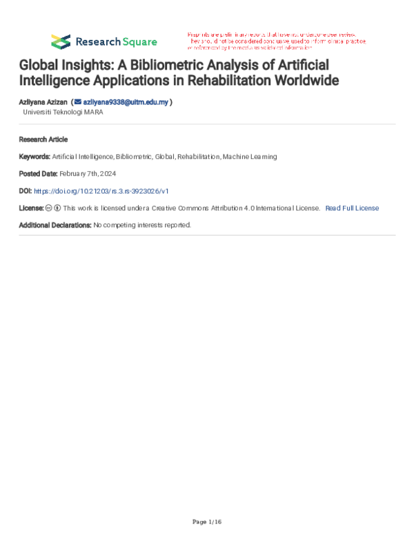 (PDF) Global Insights: A Bibliometric Analysis of Artificial ...