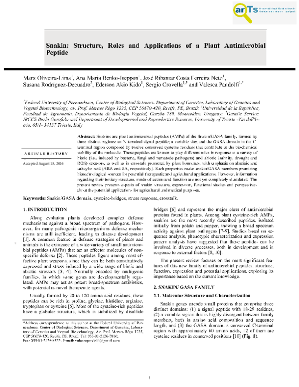 (PDF) Snakin: Structure, Roles and Applications of a Plant ...