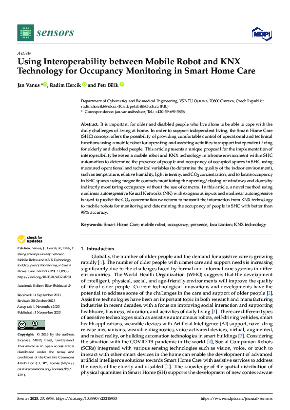 (PDF) Using Interoperability between Mobile Robot and KNX Technology ...