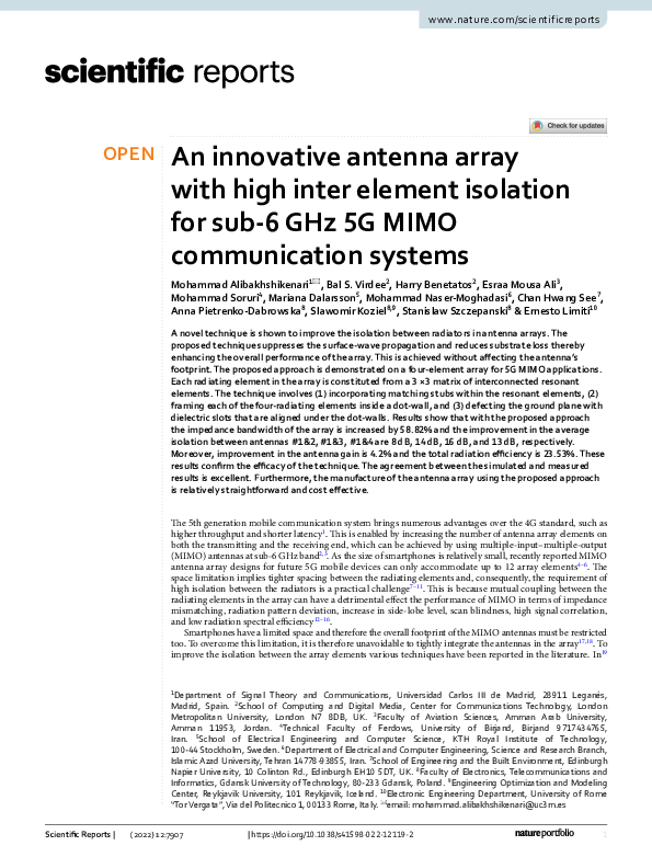 (PDF) An innovative antenna array with high inter element isolation for ...