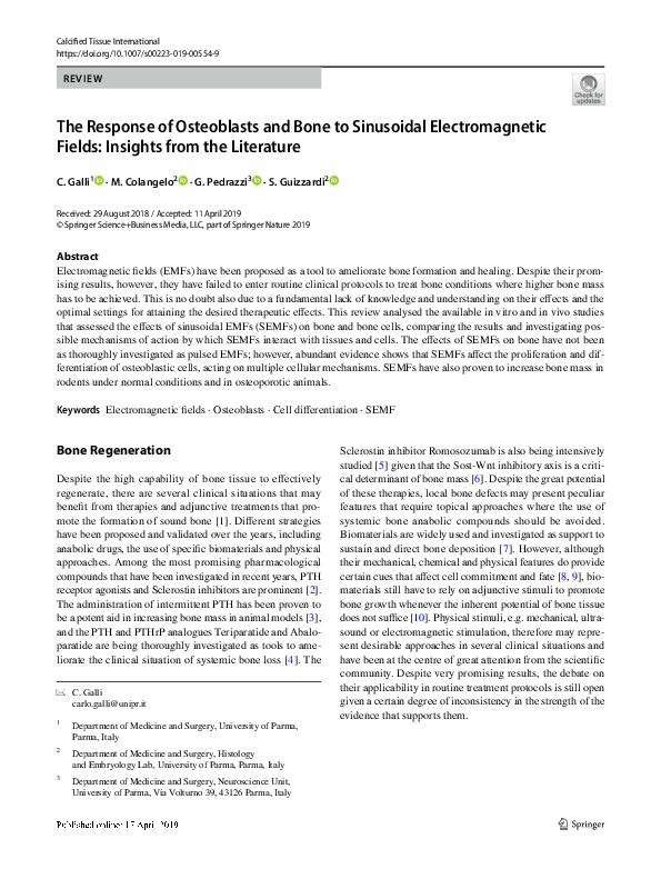 (PDF) The Response of Osteoblasts and Bone to Sinusoidal ...