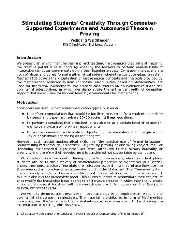 (PDF) Stimulating Students' Creativity Through Computer-Supported ...