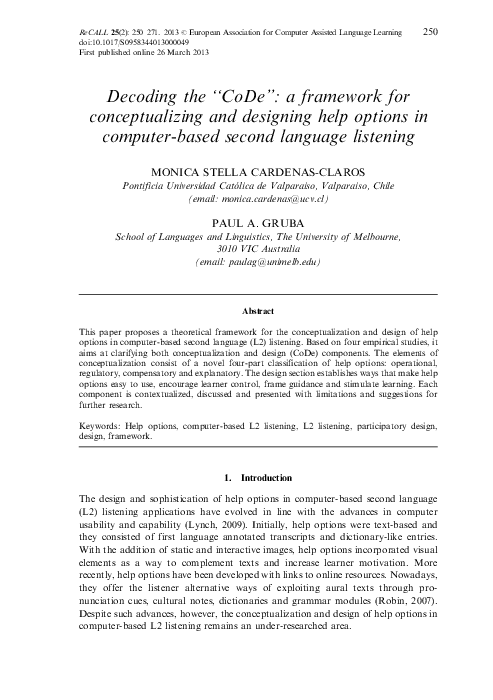 (PDF) Decoding the “CoDe”: a framework for conceptualizing and ...
