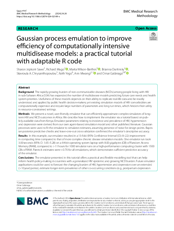 (PDF) Gaussian process emulation to improve efficiency of ...