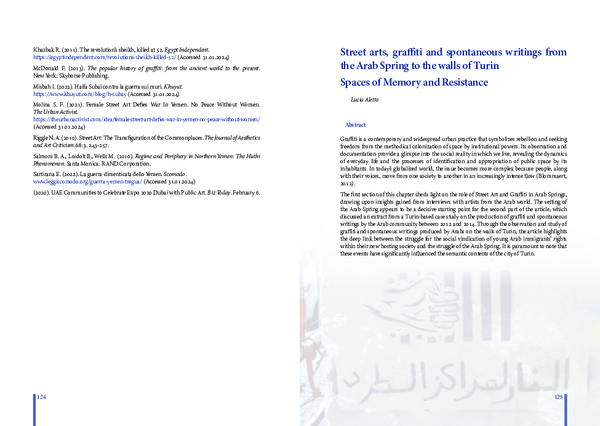 (PDF) Spaces of Memory and Resistance. Street arts, graffiti and ...