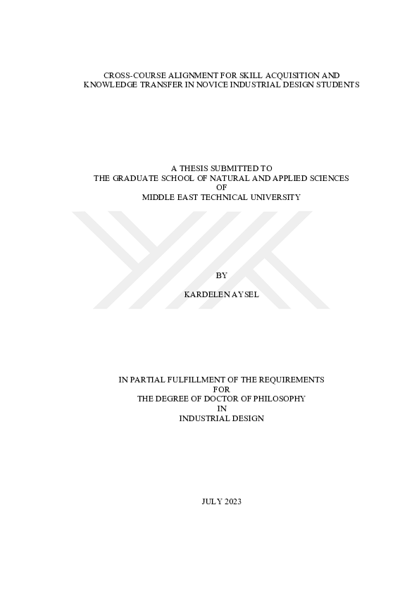 (PDF) CROSS-COURSE ALIGNMENT FOR SKILL ACQUISITION AND KNOWLEDGE ...