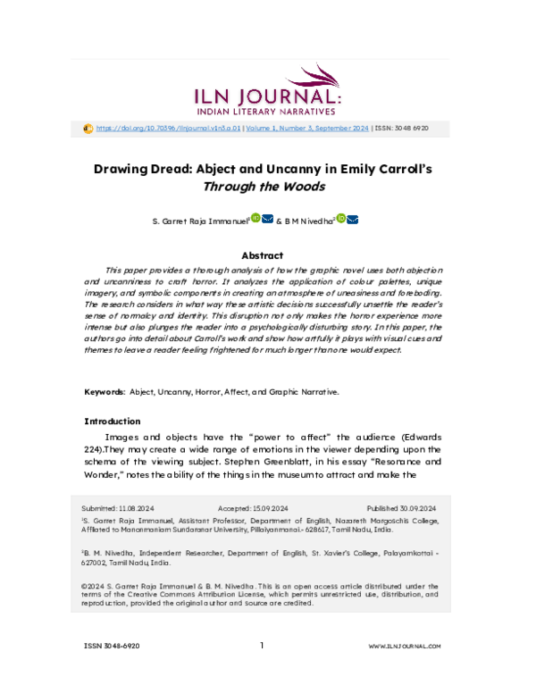 (PDF) Drawing Dread: Abject and Uncanny in Emily Carroll's Through the ...