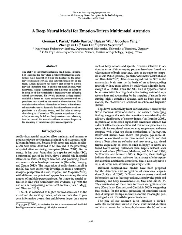 (PDF) A Deep Neural Model for Emotion-Driven Multimodal Attention