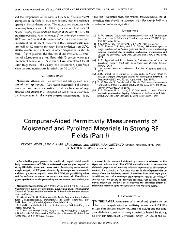 (PDF) Computer-Aided Permittivity Measurements of Moistened and ...