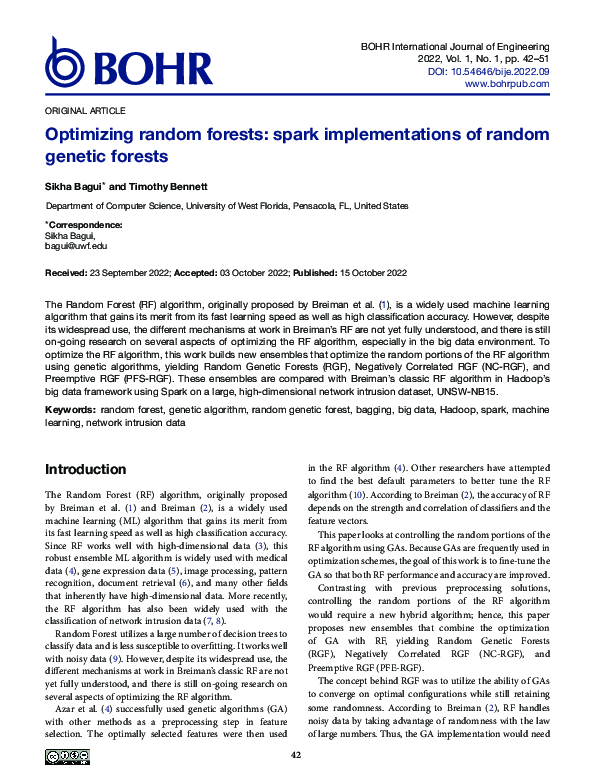 (PDF) Optimizing random forests: spark implementations of random ...