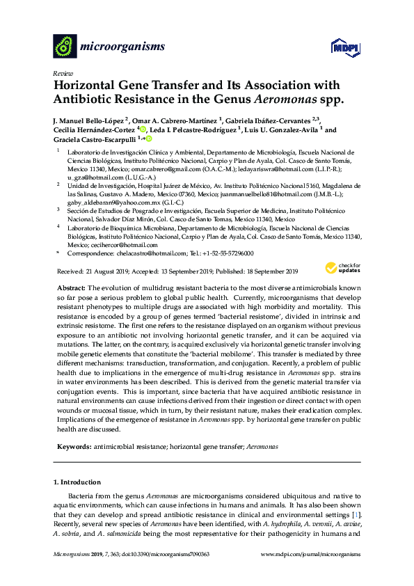 (PDF) Horizontal Gene Transfer and Its Association with Antibiotic ...