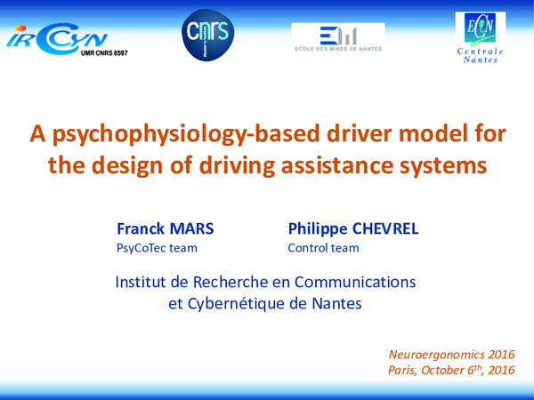 (PDF) A Psychophysiology-Based Driver Model for the Design of Driving ...
