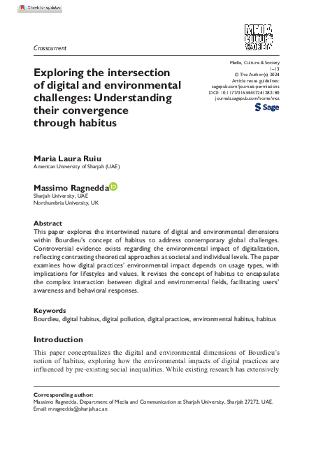 (PDF) Exploring the intersection of digital and environmental ...