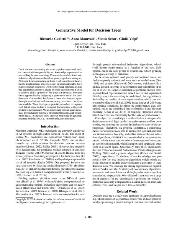 (PDF) Generative Model for Decision Trees