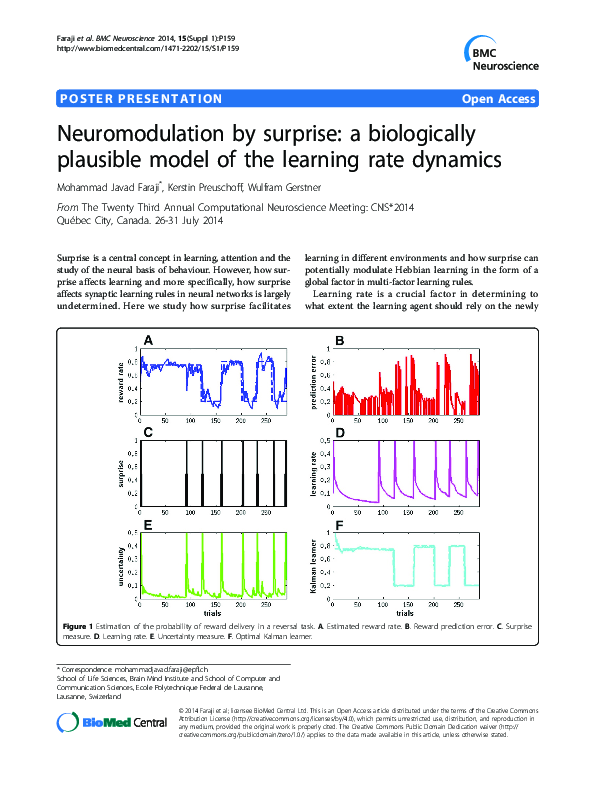 (PDF) Neuromodulation by surprise: a biologically plausible model of ...