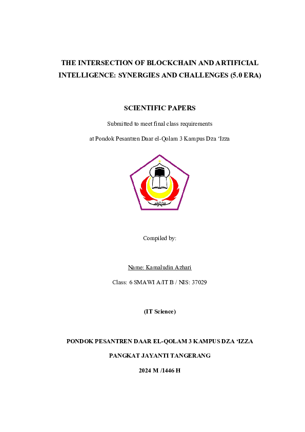 (PDF) THE INTERSECTION OF BLOCKCHAIN AND ARTIFICIAL INTELLIGENCE ...