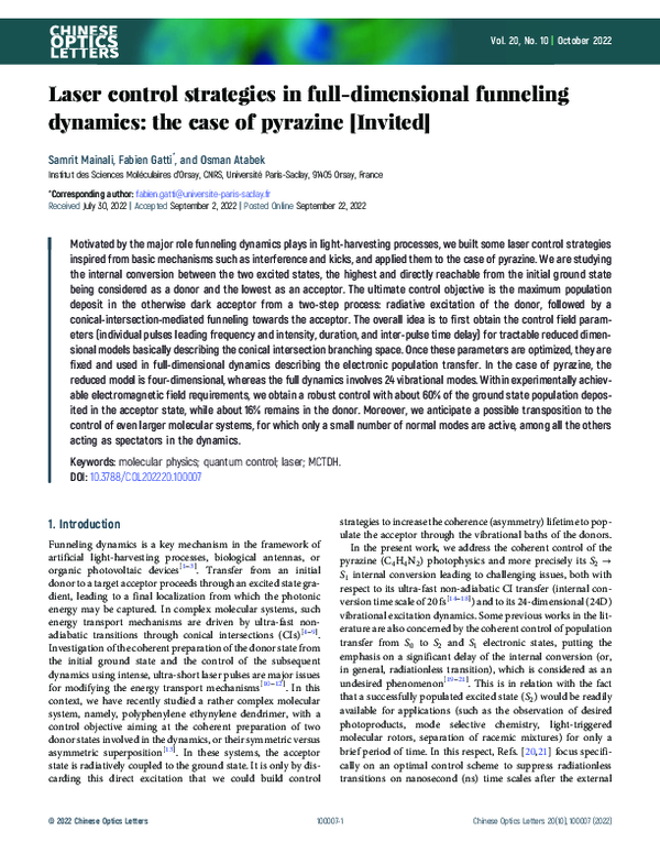 (PDF) Laser control strategies in full-dimensional funneling dynamics ...