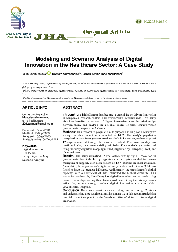 (PDF) Modeling and Scenario Analysis of Digital Innovation in the ...