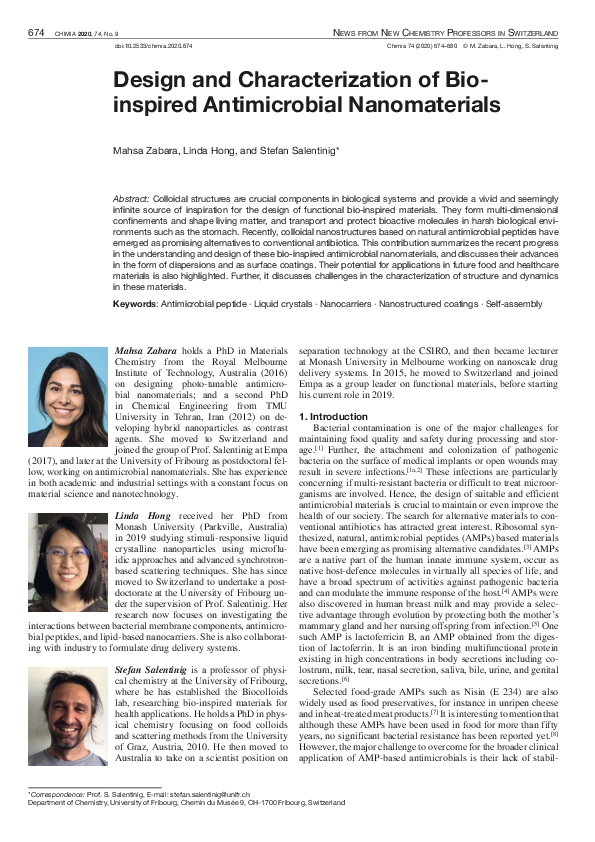 (PDF) Design and Characterization of Bio-inspired Antimicrobial ...