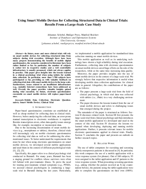 (PDF) Using Smart Mobile Devices for Collecting Structured Data in ...