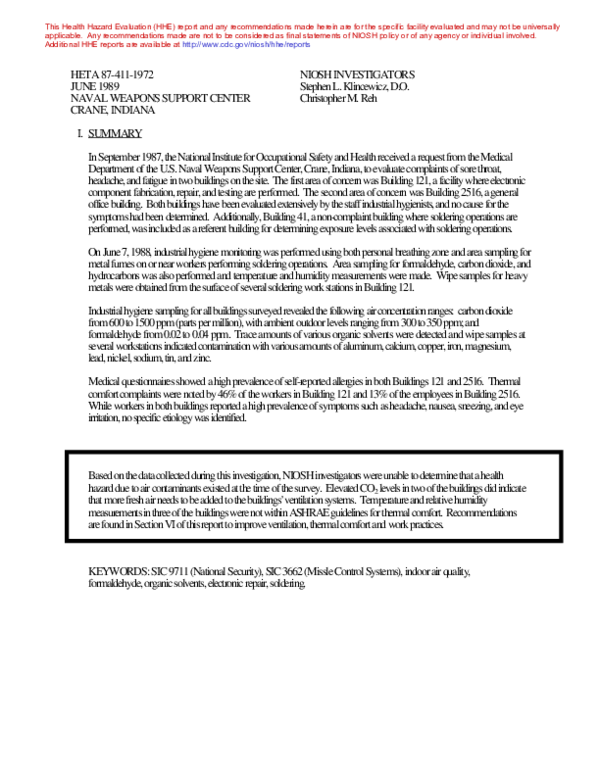 HHE REPORT NO HETA 2009 0171 3119 EVALUATION OF visual data 2