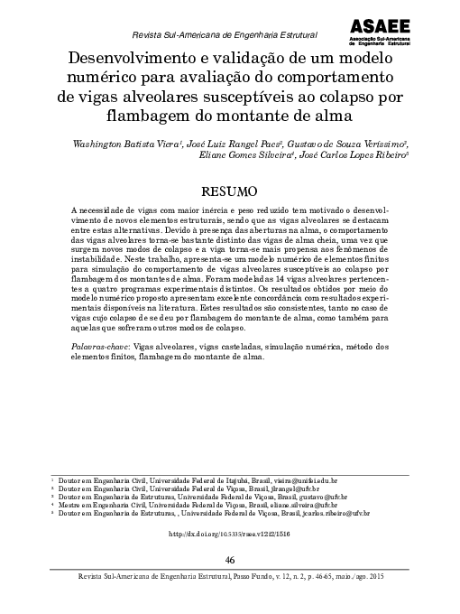(PDF) Desenvolvimento e validação de um modelo numérico para avaliação ...