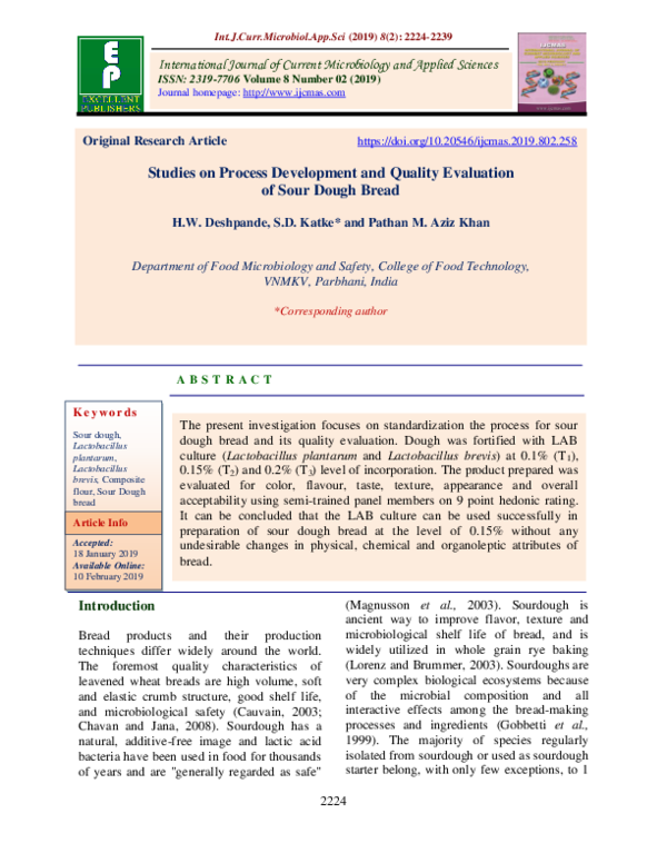 (PDF) Studies on Process Development and Quality Evaluation of Sour ...