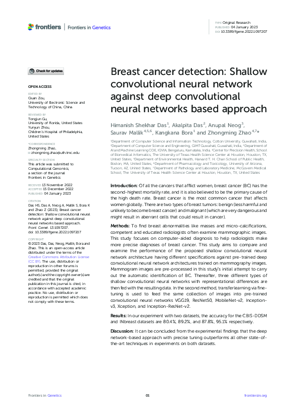 (PDF) Breast cancer detection: Shallow convolutional neural network ...