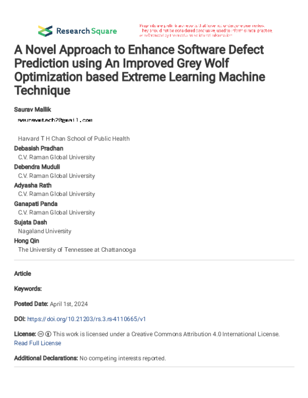 (PDF) A Novel Approach to Enhance Software Defect Prediction using An ...