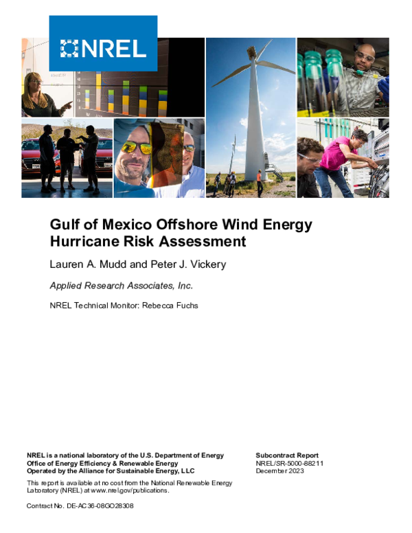 (PDF) Gulf of Mexico Offshore Wind Energy Hurricane Risk Assessment