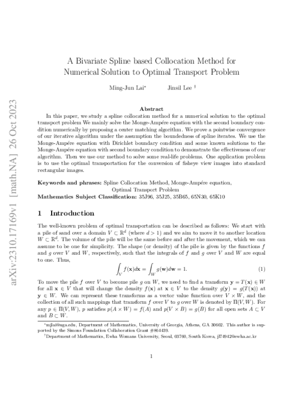 (PDF) A Bivariate Spline based Collocation Method for Numerical ...