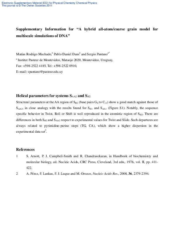 (PDF) A hybrid all-atom/coarse grain model for multiscale simulations ...