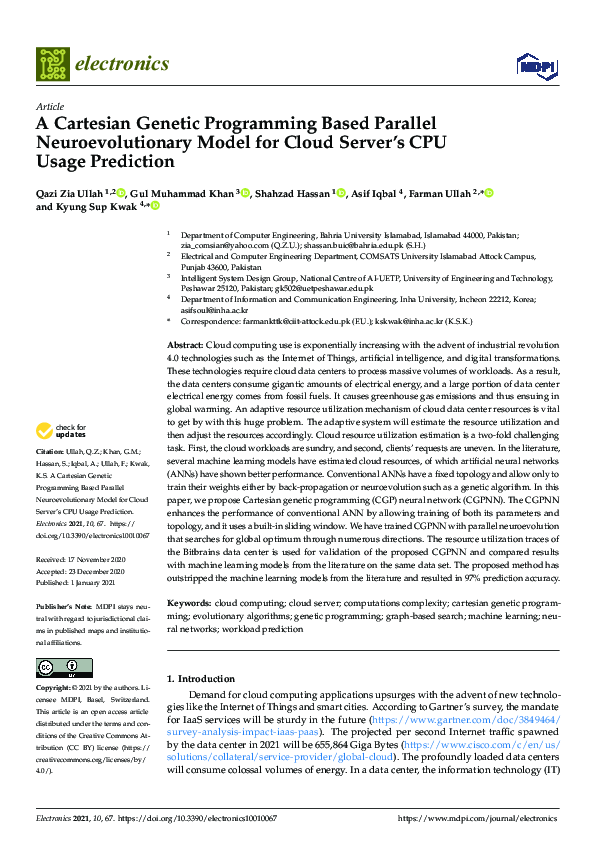 (PDF) A Cartesian Genetic Programming Based Parallel Neuroevolutionary ...