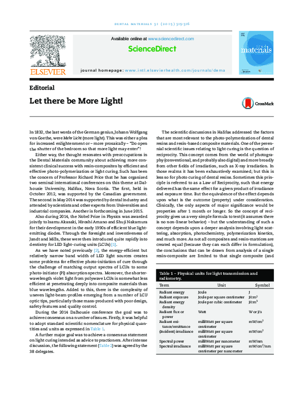 (PDF) Let there be More Light!