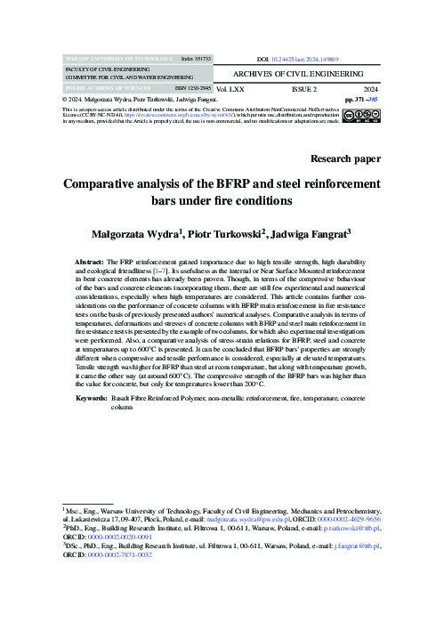 (PDF) Comparative analysis of the BFRP and steel reinforcement bars ...