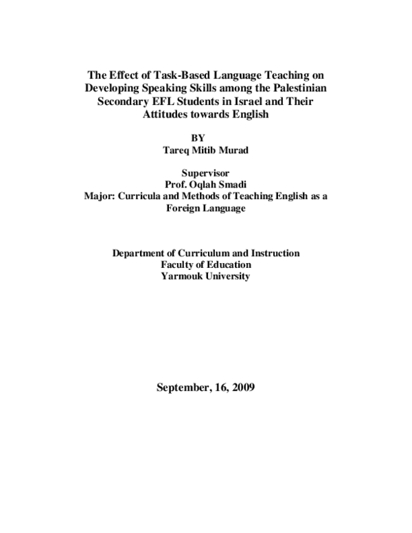 (PDF) The Effect of Task Based Language Teachi 1