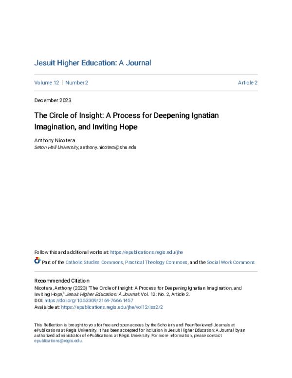 (PDF) The Circle of Insight: A Process for Deepening Ignatian ...