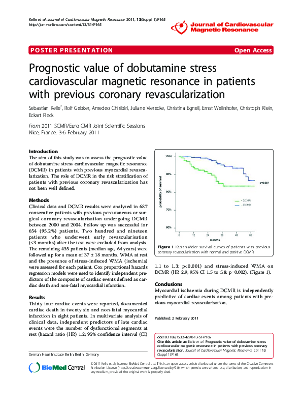 (PDF) Prognostic value of dobutamine stress cardiovascular magnetic ...