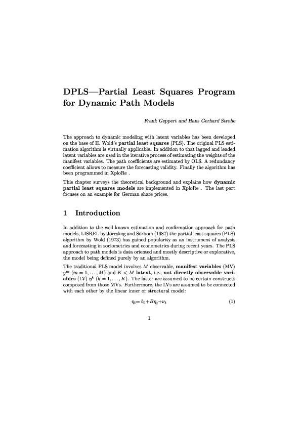 (PDF) DPLS—Partial Least Squares Program for Dynamic Path Models