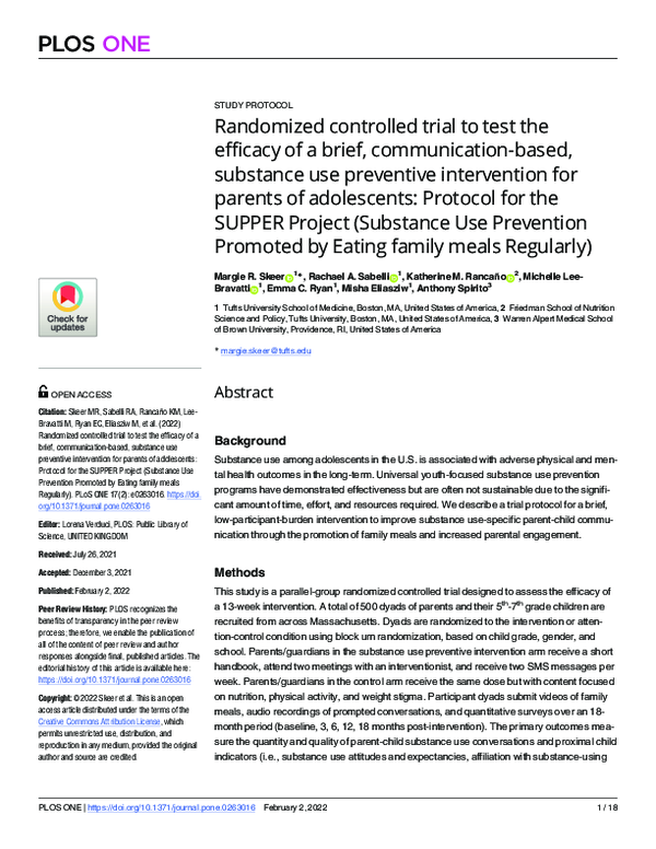 (PDF) Randomized controlled trial to test the efficacy of a brief ...