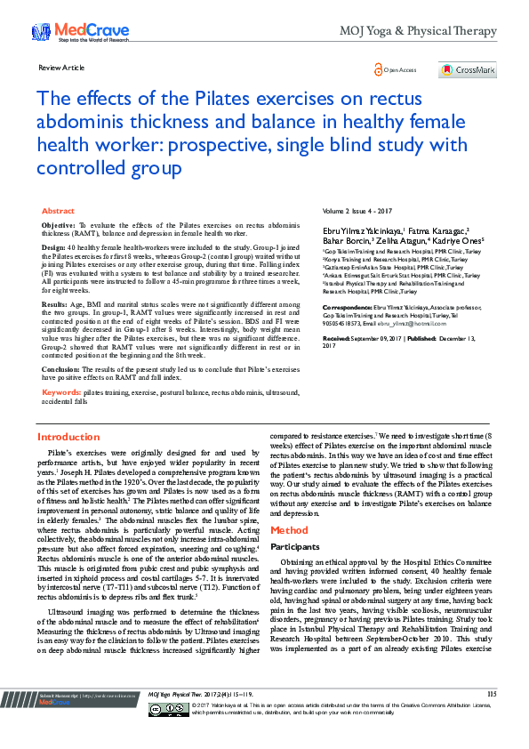 (PDF) The Effects of the Pilates Exercises on Rectus Abdominis ...