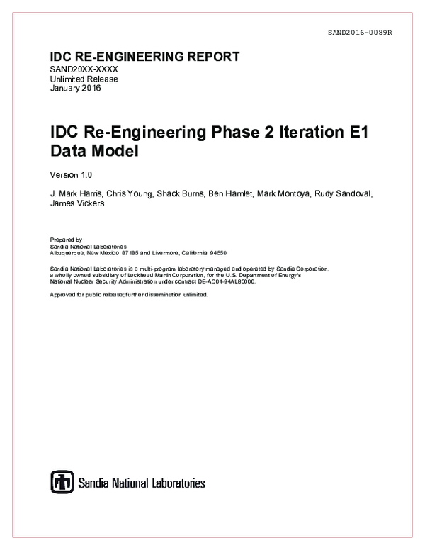 (PDF) IDC Re-Engineering Phase 2 Data Model