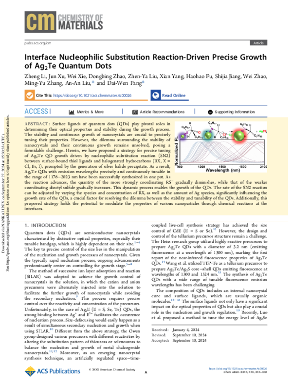 (PDF) Interface Nucleophilic Substitution Reaction-Driven Precise ...