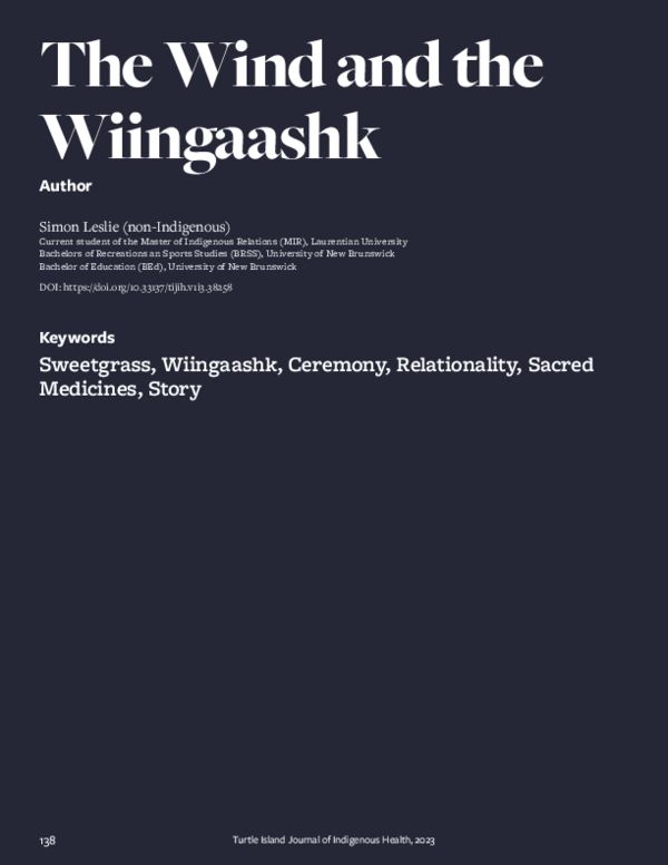 (PDF) Wind and the Wiingashk