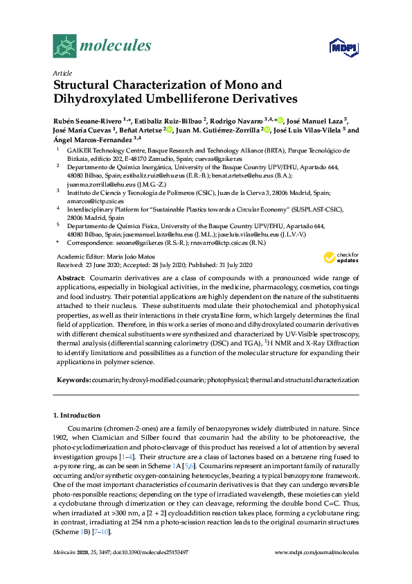 (PDF) Structural Characterization of Mono and Dihydroxylated ...